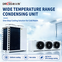 Unité de réfrigération à onduleur pour chambre froide, unité de condensation refroidie par air 12 CV, combinaison chambre froide et congélateur à soufflage supérieur pour stockage alimentaire