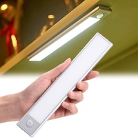 Lampe LED sans fil magnétique moderne à détecteur de mouvement, rechargeable USB-C, étanche, à intensité variable, tactile marche/arrêt, fonctionnant sur batterie