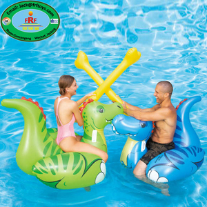 Jouets de piscine gonflables en PVC pour enfants et adultes, jeu de combat de dinosaures flottant pour la piscine - Product Image 1