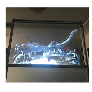 self adhesive rear Projection Film 3D Transparent Holographic Rear Hologram Window Foil