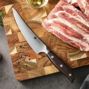 Cuchillo de acero alemán afilado, utensilio de cocina japonés, con mango de sándalo rojo, gran oferta, nuevo