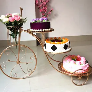 Wholesale Metal Bicycle Cake Stands Party Decoration Cake Stand Set for Dessert Table