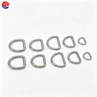 Accessoires de quincaillerie personnalisés : Anneau en D métallique fermé en fil de fer argenté de 15 mm de largeur intérieure pour sangle en nylon