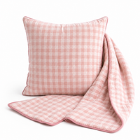 Coussin-plaid multifonctionnel 2-en-1 en coton lavé, pliable et portable pour canapé, voiture et bureau – Vente en gros