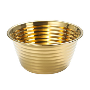 Stainless Steel Salad Bowl Gold Plated Creative Design For Party Hotel Use 151 - Product Image 4
