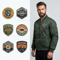 Écussons brodés personnalisés en gros avec support thermocollant pour équipement tactique et vestes de pilote
