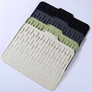 Tapete de silicona para encimera de cocina con drenaje, manual, antideslizante, aislante térmico, protector de ollas y tabla de cortar engrosada - Product Image 2