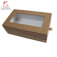 Scatola finestra Pvc scatole rigide carta accettabile su misura cartone monouso cartone marrone Cmyk