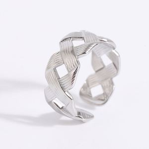 Bague ouverte en forme de cœur en acier inoxydable plaqué or 18 carats, style INS, cadeau de mode pour filles - Product Image 5