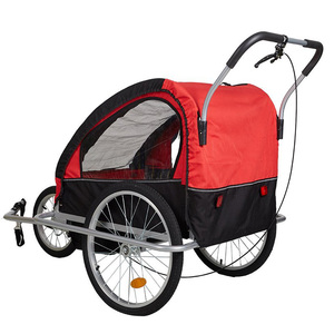 Rimorchio Pieghevole Leggero a 2 Ruote in Acciaio Inox Personalizzato per Bicicletta, 2 Posti, per Avventure con Bambini - Product Image 3