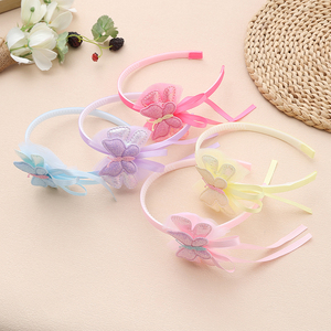 <span class=keywords><strong>Bandeau</strong></span> d'été rafraîchissant de style plage pour les filles Colorful Shiny Shell Butterfly Hair Accessories Fabric Pearl for Beach Outings - Product Image 4