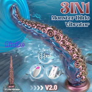 Vibromasseur Dildo Monstre Tentaculaire avec 10 Modes de Vibration, Télécommande par Application, Ventouse, pour Clitoris et Point G, Jouets pour Adultes - Product Image 2