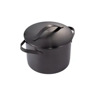 Pot en acier inoxydable de taille personnalisable Pot à ragoût en PVD noir