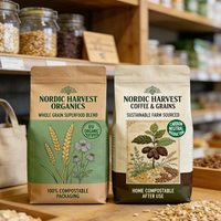 Sachet d'emballage personnalisé en PP/PE pour mélanges alimentaires, pochette plastique verticale recyclable