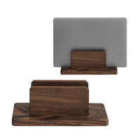 Support vertical pour ordinateur portable gain de place avec rehausseur d'écran, organisateur de bureau pour petit bureau