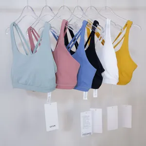 लू लोगो के साथ ऊर्जा ब्रा को संरेखित करती है महिला नग्न खेल ब्रा योग फसल शीर्ष फिटनेस टैंक महिला जिम कपड़े वर्कआउट अंडरवियर सक्रिय