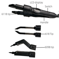 LOOF JR866 LCD Personnalisé 3-en-1 Connecteur d'extension capillaire à kératine convertible Machine de fusion réglable en plastique