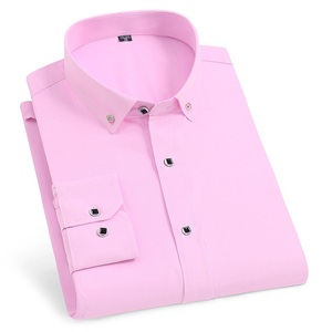 Camicie da <span class=keywords><strong>uomo</strong></span> in puro cotone Oxford a <span class=keywords><strong>maniche</strong></span> <span class=keywords><strong>lunghe</strong></span>, con bottoni, per ufficio e lavoro. - Product Image 3