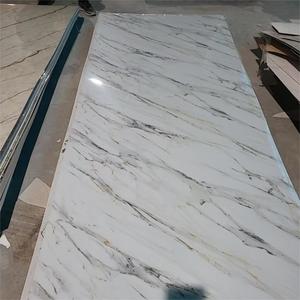 Panel Dinding Plastik Interior Baru Desain Pabrik Cina 3D Dekoratif Realistis Spc <span class=keywords><strong>Pvc</strong></span> Panel Dinding Uv Marmer - Product Image 5