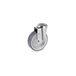TELLURE ROTA - 716103 Ruedas de goma termoplástica, Centro de polipropileno, soporte giratorio con orificio de perno tipo SL-ancho de rueda 30 - Product Image 1
