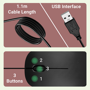 Bán Buôn Giá Rẻ Mini USB Chuột Có Dây Cho Máy Tính Xách Tay Nhà Văn Phòng Chơi Game Chuột USB 1200Dpi Chuột Quang Chuột Máy Tính Chuột - Product Image 6