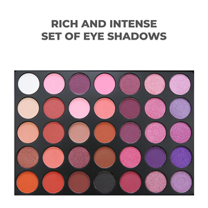 Palette de fards à paupières 35 couleurs, fards à paupières hautement pigmentés, formule waterproof, facile à estomper, palette de maquillage vegan sans cruauté - Product Image 4