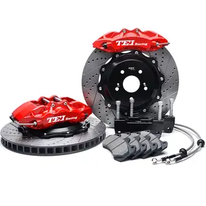 TEI yarış fren kiti 18 inç jant 355x32MM disk Rotor oto kaliper kiti 6 Piston büyük fren kiti VW Passat B8 B7 B5 2006-2019