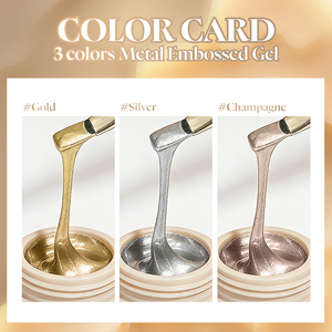 Gel Miss Gooey sin necesidad de limpiar, con relieve metálico, gel profesional para pintura 3D, moldeado, diseño de uñas, brillo duradero, gel de escultura - Product Image 4