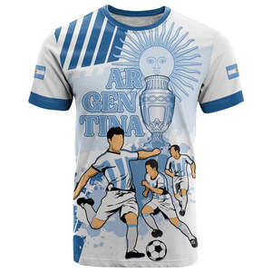 <span class=keywords><strong>Camiseta</strong></span> Deportiva de Fútbol de la Selección Nacional de <span class=keywords><strong>Argentina</strong></span> con Estampado Completo, <span class=keywords><strong>Camiseta</strong></span> Deportiva Transpirable de Secado Rápido de Manga Corta para Hombre - Product Image 1