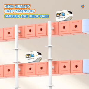 Kit de circuit ferroviaire magnétique éducatif DIY, pistes de course de voitures, jouet STEM, ensemble de pistes d'aventure, train jouet transformable DIY pour garçons de 3 à 8 ans - Product Image 6