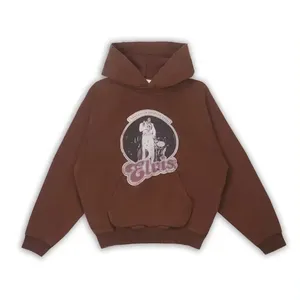 Tùy Chỉnh Nặng Lớn Rộng Bông Đường Viền Cổ Áo Hoodie Thời Trang Phố Rửa Hoodie Tất Cả Các Mùa Mặc Unisex Thiết Kế Riêng