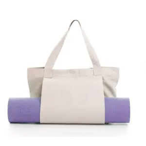 Yüksek kaliteli Mat taşıma çantası özel logo çevre dostu alışveriş çantası tuval Yoga Mat çantası