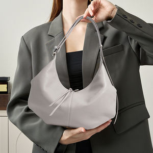 Sac à bandoulière en cuir véritable style simple, vintage, en cuir de vachette pleine fleur, haut de gamme, avec fermeture éclair, pour femme - Product Image 2