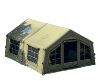 Tente de camping gonflable 2 chambres en tissu coton imperméable 17,28 pieds, très populaire