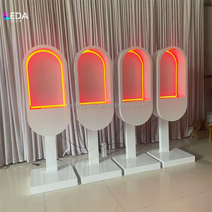 Cabina Telefónica Blanca LEDA, Decoración para Eventos, Marco Metálico, Fondo para Fotos de Bodas y Fiestas, Nueva Llegada - Product Image 6