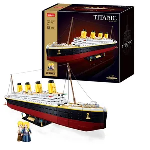 סרט סדרת סרט titanic הספינה moc בלוקים לבנים סט צעצוע חינוכי 2041pcs סירה תואם