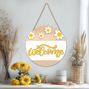 ป้ายอาบน้ำ3D สไตล์ชนบทแบบทันสมัยมีไม้ทำมือแขวนผนังตกแต่งสำหรับบ้านไร่ห้องน้ำสำหรับงานแต่งงานหรืออีสเตอร์ - Product Image 4