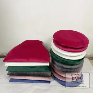 Wholesale variety colour velvety leather wedding chair cushion chiavari chair cushion