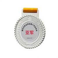 Venta Directa de Fábrica, Medalla Europea Personalizada de Metal Negro Chapada en Oro para Rosa, con Cinta Roja y Blanca, Regalo Promocional con Temática Deportiva
