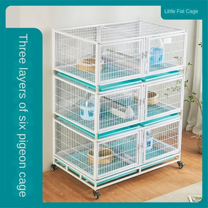 Suministros de fábrica, jaulas duraderas para palomas a la <span class=keywords><strong>venta</strong></span>, Metal galvanizado apilable con ruedas, Ideal para cría y carreras de palomas - Product Image 4