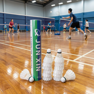 Plumas de bádminton JunXin de primera calidad, plumas de ganso con base de corcho natural para clubes profesionales, alternativa a Yonex/<span class=keywords><strong>RSL</strong></span> - Product Image 5