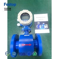 Fabrikant van elektromagnetische flowmeters voor vloeibaar water, diesel; flowmeter 4-20mA RS485 met PTFE-voering.