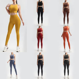 Completo Sportivo JOYYOUNG <span class=keywords><strong>per</strong></span> <span class=keywords><strong>Donna</strong></span>: Reggiseno Sportivo ad Alto Supporto e Leggings Traspiranti ad Asciugatura Rapida, con Imbottiture Rimovibili, Morbido Abbigliamento da <span class=keywords><strong>Palestra</strong></span> - Product Image 4