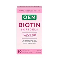 Gélules de biotine OEM/ODM pour soutenir la santé des cheveux, de la peau et des ongles, vitamines, nutriments, minéraux