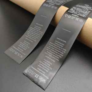 Biểu Tượng Tùy Chỉnh Màn Hình Lụa In Rửa Chăm Sóc Nhãn Cho T-Shirt May Satin Ribbon Nghi Thức Vải Áo Len Nhãn - Product Image 1