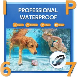 Collar de control de ladridos para perros, impermeable, con modo de entrenamiento por descarga eléctrica, 1 año de duración de la batería. - Product Image 5