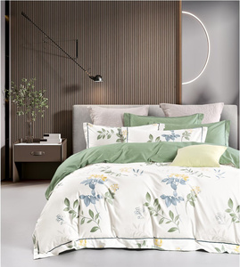 New Customized Solid Printed Cotton 128*68 Duvet Cover Set Geometric <strong>Floral</strong> Pattern Comforter <strong>Fitted</strong> <strong>Sheet</strong> for Hospital Hotel - Product Image 3