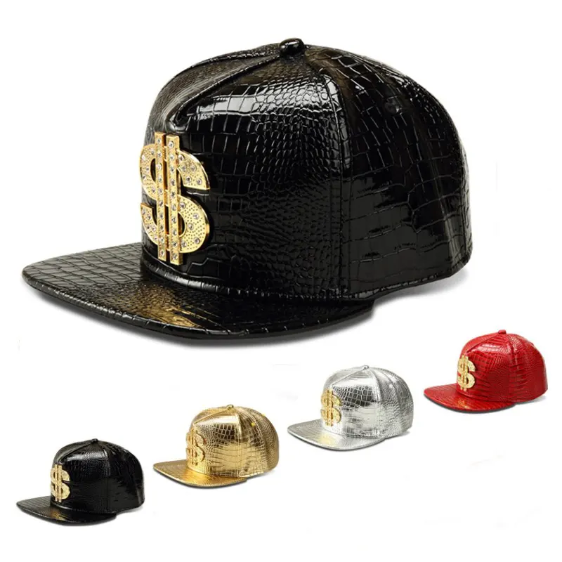 wholesale Custom design metal logo patch sun hats fashion mens stylish snapback cap for sale