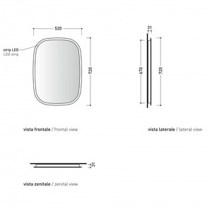 Flaminia bandiera 52 LED specchio - Product Image 4