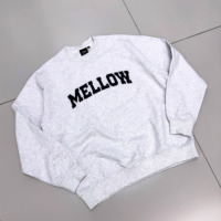 Sweat-shirt à col rond en coton French Terry surdimensionné, personnalisable, épais, vente en gros